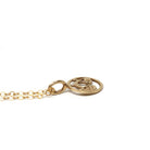 Estate Libra Charm - Modern 14k Yellow Gold Scales Astrological Sign Necklace Pendant - Circa 1990s Zodiac Celestial Air Element 90s Jewelry