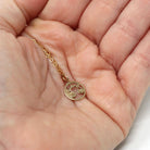 Estate Libra Charm - Modern 14k Yellow Gold Scales Astrological Sign Necklace Pendant - Circa 1990s Zodiac Celestial Air Element 90s Jewelry