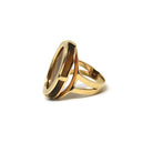 Tiger's Eye Ring - Retro 14k Yellow Gold Natural Brown Gemstone Statement - Vintage Circa 1970s Era Size 6 Oval Chatoyancy Fine 70s Jewelry