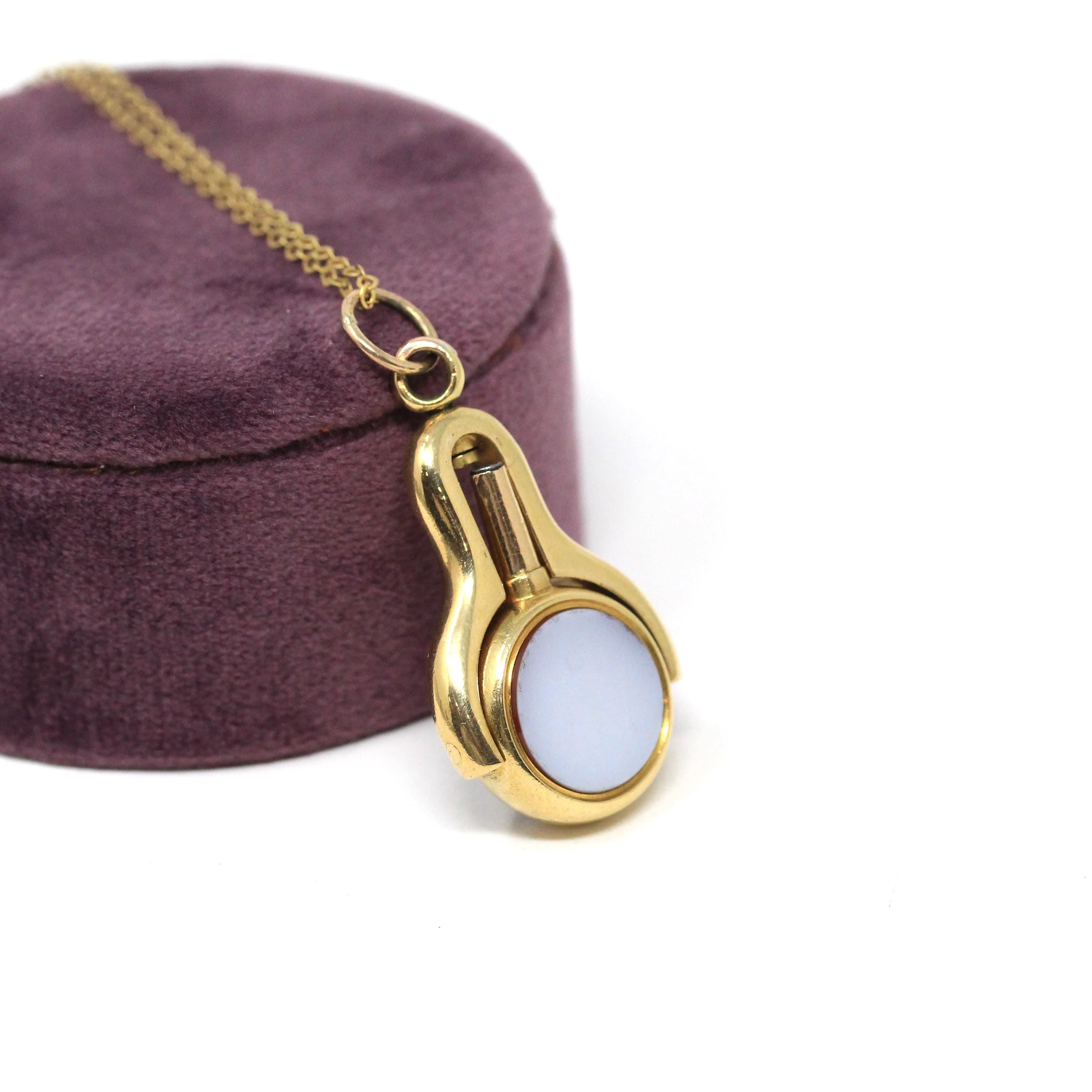 Antique Watch Key Spinner - Victorian Era 22K Yellow Gold Bloodstone Intaglio And Agate Fob - Carved Latin Wax Seal Winding Pendant Jewelry