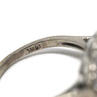 Diamond Princess Ring - Vintage 14k White Gold Natural .90 CTW Diamonds Statement - Mid Century 1950s Era Size 8 1/4 Cocktail Fine Jewelry