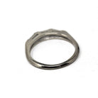Diamond Wedding Band - Mid Century Era 14k White Gold Natural Baguette Gemstone Ring - Circa 1960s Size 4 3/4 Fine Bridal Stacking Jewelry