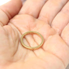 Vintage Wedding Band - Mid Century Era 14k Yellow Gold Plain Unadorned Ring - Dated 5-2-53 Size 5 3/4 Stacking Fine Statement Bridal Jewelry