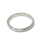 Vintage Wedding Band - Art Deco 18k White Gold Byard F Brogan Inscribed Eternity Ring - Dated 1935 Size 5 Bridal Unisex Fine 30s Era Jewelry