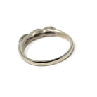 Mid Century Diamond Band - Vintage 14k White Gold 0.07 CTW Wedding Ring - Circa 1950s Era Size 6 1/4 Stacking Textured Fine Bridal Jewelry