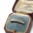 Vintage Wedding Band - Estate 14k White Gold Milgrain Eternity Designs Ring - Men's Unisex Size 7 1/2 Stacking Stylecrest Plain Fine Jewelry