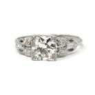 Art Deco Engagement Ring - Vintage Platinum 1.25 CTW Natural Diamonds - Circa 1930s Era Handmade Geometric Size 7 Fine Bridal Report Jewelry