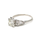 Art Deco Engagement Ring - Vintage Platinum 1.25 CTW Natural Diamonds - Circa 1930s Era Handmade Geometric Size 7 Fine Bridal Report Jewelry