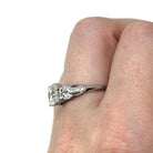 Art Deco Engagement Ring - Vintage Platinum 1.25 CTW Natural Diamonds - Circa 1930s Era Handmade Geometric Size 7 Fine Bridal Report Jewelry