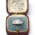 Art Deco Engagement Ring - Vintage Platinum 1.25 CTW Natural Diamonds - Circa 1930s Era Handmade Geometric Size 7 Fine Bridal Report Jewelry