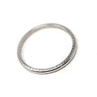 Antique Wedding Band - Art Deco Era 18k White Gold Eternity Wheat Design Ring - Vintage Circa 1920s Size 5 1/2 Wedding Bridal Fine Jewelry
