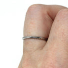 Antique Wedding Band - Art Deco Era 18k White Gold Eternity Wheat Design Ring - Vintage Circa 1920s Size 5 1/2 Wedding Bridal Fine Jewelry
