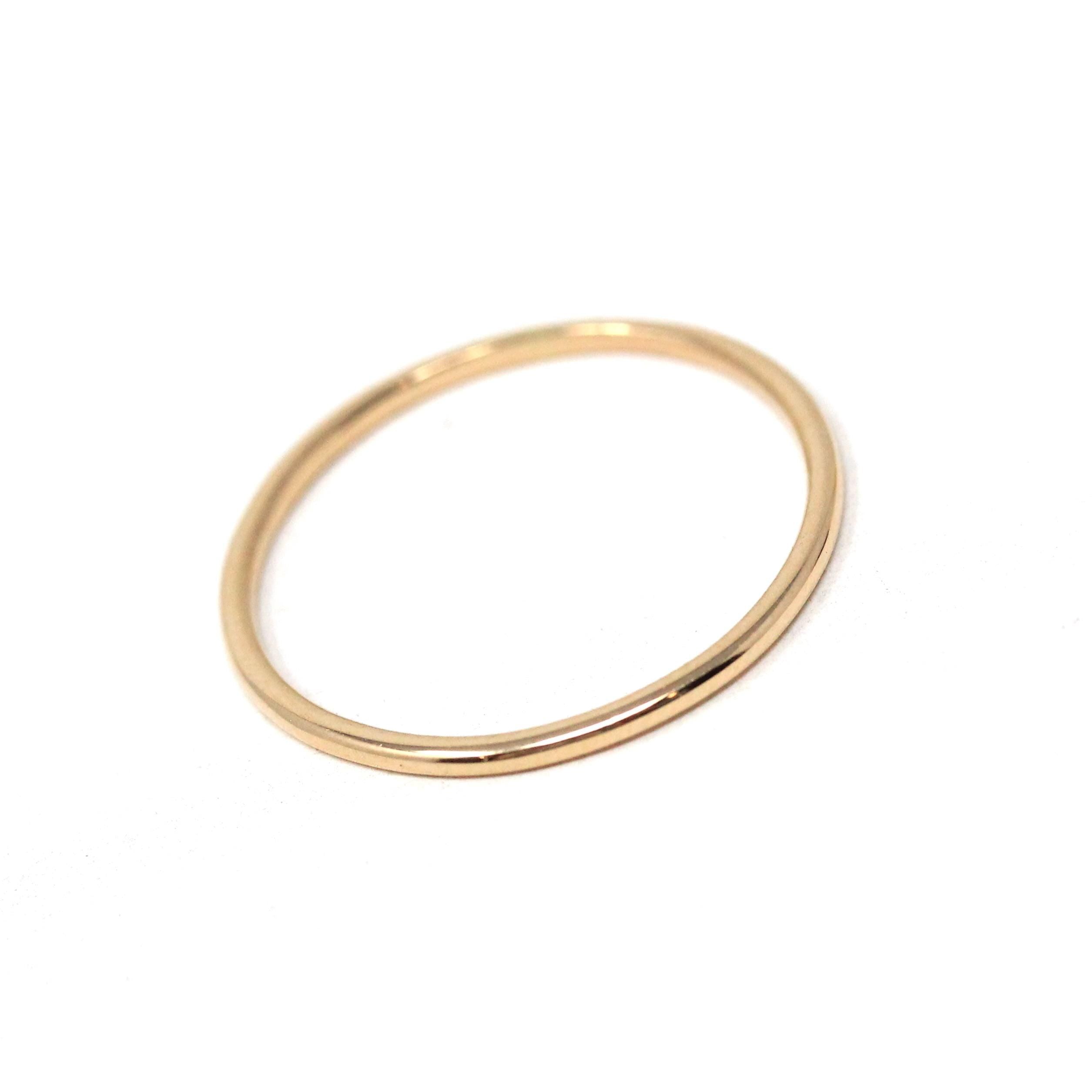 Upcycled Gold Band - Edwardian 14k Yellow Gold Stick Pin Conversion Ring - Vintage 1910s Size 6 1/4 Minimalist Unisex Dainty Fine Jewelry