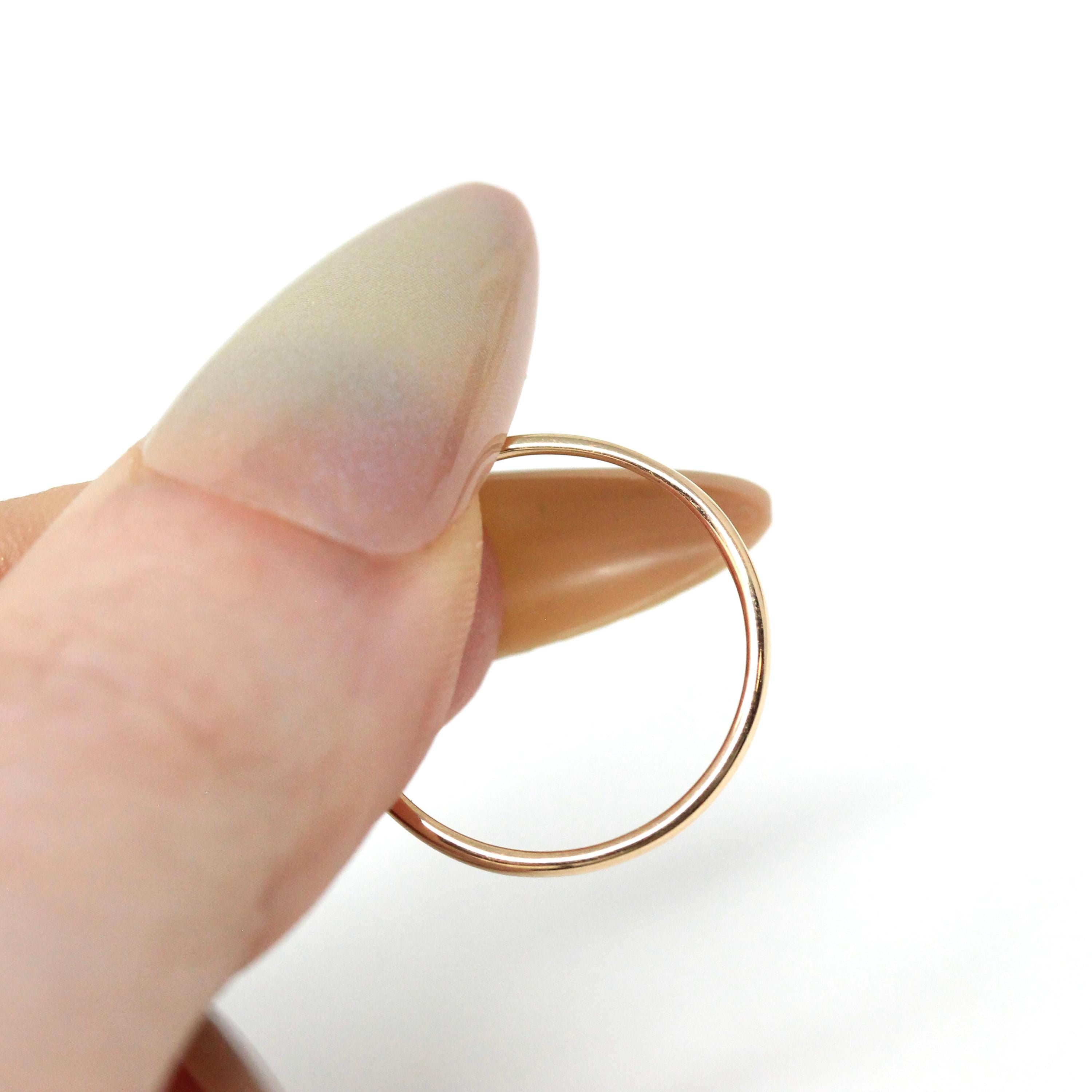 Upcycled Gold Band - Edwardian 14k Yellow Gold Stick Pin Conversion Ring - Vintage 1910s Size 6 1/4 Minimalist Unisex Dainty Fine Jewelry