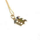 Letter "U" Charm - Art Deco Gold Filled Initial Old English Style Pendant Necklace - Vintage Circa 1930s Era Personalized Dainty 30s Jewelry