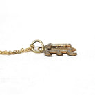 Letter "U" Charm - Art Deco Gold Filled Initial Old English Style Pendant Necklace - Vintage Circa 1930s Era Personalized Dainty 30s Jewelry