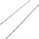 Vintage Chain Necklace - Art Deco 14k White Gold Decorative Paper Clip Link - Circa 1920s Era Spring Ring Clasp Dainty Accessory Jewelry