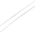 Vintage Chain Necklace - Mid Century 14k White Gold 18 Inch Spring Ring Clasp Curb Links - Circa 1940s Era Fine Fashion Accessory Jewelry