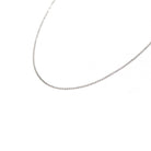 Vintage Chain Necklace - Mid Century 14k White Gold 18 Inch Spring Ring Clasp Curb Links - Circa 1940s Era Fine Fashion Accessory Jewelry
