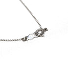 Vintage Chain Necklace - Mid Century 14k White Gold 18 Inch Spring Ring Clasp Curb Links - Circa 1940s Era Fine Fashion Accessory Jewelry