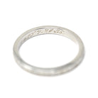Vintage Wedding Band - Art Deco 18k White Gold Byard F Brogan Inscribed Eternity Ring - Dated 1935 Size 5 Bridal Unisex Fine 30s Era Jewelry