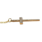 Antique Cross Pendant - Edwardian 14k Yellow Gold Seed Pearls Statement Charm Necklace - Vintage Circa Early 1900s Era 2 inch Fine Jewelry