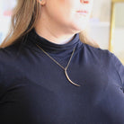Antique Crescent Moon Pendant - Edwardian 14k Yellow Gold Seed Pearls Conversion Pendant - Circa 1910s Era Fine Dainty Celestial Jewelry