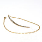 Antique Crescent Moon Pendant - Edwardian 14k Yellow Gold Seed Pearls Conversion Pendant - Circa 1910s Era Fine Dainty Celestial Jewelry