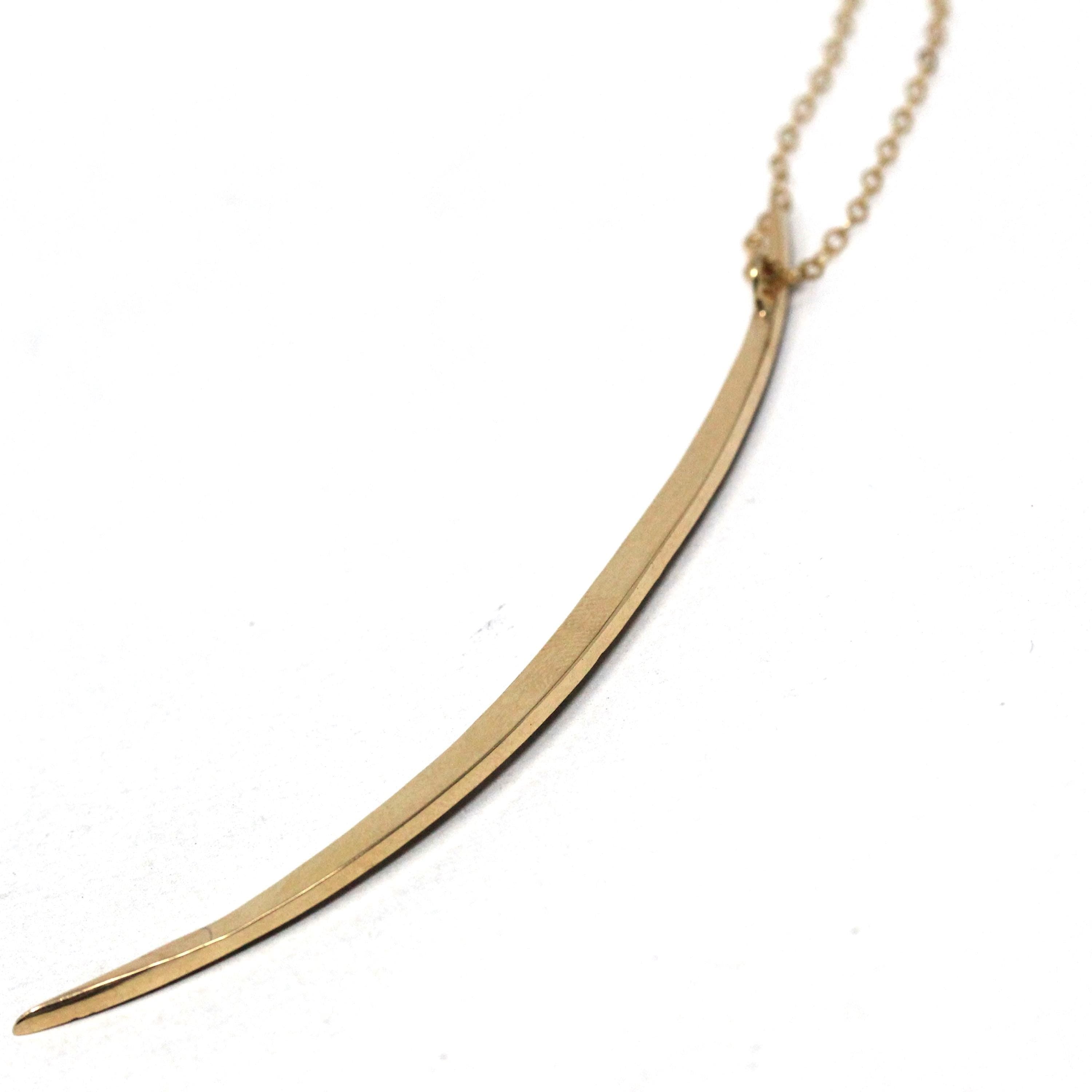 Antique Crescent Moon Pendant - Edwardian 14k Yellow Gold Seed Pearls Conversion Pendant - Circa 1910s Era Fine Dainty Celestial Jewelry