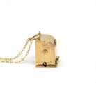 Vintage Slot Machine Charm - Retro 14k Yellow Gold Moveable 3-D Pendant Necklace - Circa 1960s Fruit Gambling Figural Betting Fine Jewelry
