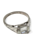 Antique 1.01 Carat Diamond Ring - Edwardian Platinum Oval East West Solitaire - Early 1900s Size 4 1/4 Fine GIA Report Engagement Jewelry