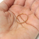 Retro Wedding Band - Vintage 14k Yellow Gold Plain Unisex Simple Stack Statement Ring - Circa 1960s Era Size 6 3/4 Fine Minimalist Jewelry