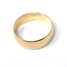 Vintage Wedding Band - Estate 10k Yellow Gold Wide Men's Unisex Stacking Cigar Ring - Modern Dated 1987 "ELE to VIC 3-16-87" Fine Jewelry