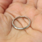 Vintage Wedding Band - Estate 14k White Gold Milgrain Eternity Designs Ring - Men's Unisex Size 7 1/2 Stacking Stylecrest Plain Fine Jewelry