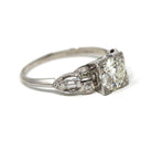 Art Deco Engagement Ring - Vintage Platinum 1.25 CTW Natural Diamonds - Circa 1930s Era Handmade Geometric Size 7 Fine Bridal Report Jewelry