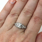Art Deco Engagement Ring - Vintage Platinum 1.25 CTW Natural Diamonds - Circa 1930s Era Handmade Geometric Size 7 Fine Bridal Report Jewelry