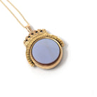 Antique Spinner Pendant - Edwardian 9K Yellow Gold Natural Bloodstone Sardonyx Flip Charm Necklace - Hallamrked 1911 Two Sided Fob Jewelry