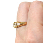 Antique Diamond Band - Edwardian 18k Yellow Gold Natural .86 CTW Ring - Circa Early 1900s Chester England Size 6 3/4 Fine Bridal Jewelry
