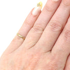 Antique Baby Band - Art Deco Era 10k Yellow Gold Milgrain Engraved Midi Pinky Ring - Circa 1930s Size 1 3/4 Infant Baby Fine OB Jewelry