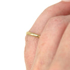 Antique Baby Band - Art Deco Era 10k Yellow Gold Milgrain Engraved Midi Pinky Ring - Circa 1930s Size 1 3/4 Infant Baby Fine OB Jewelry