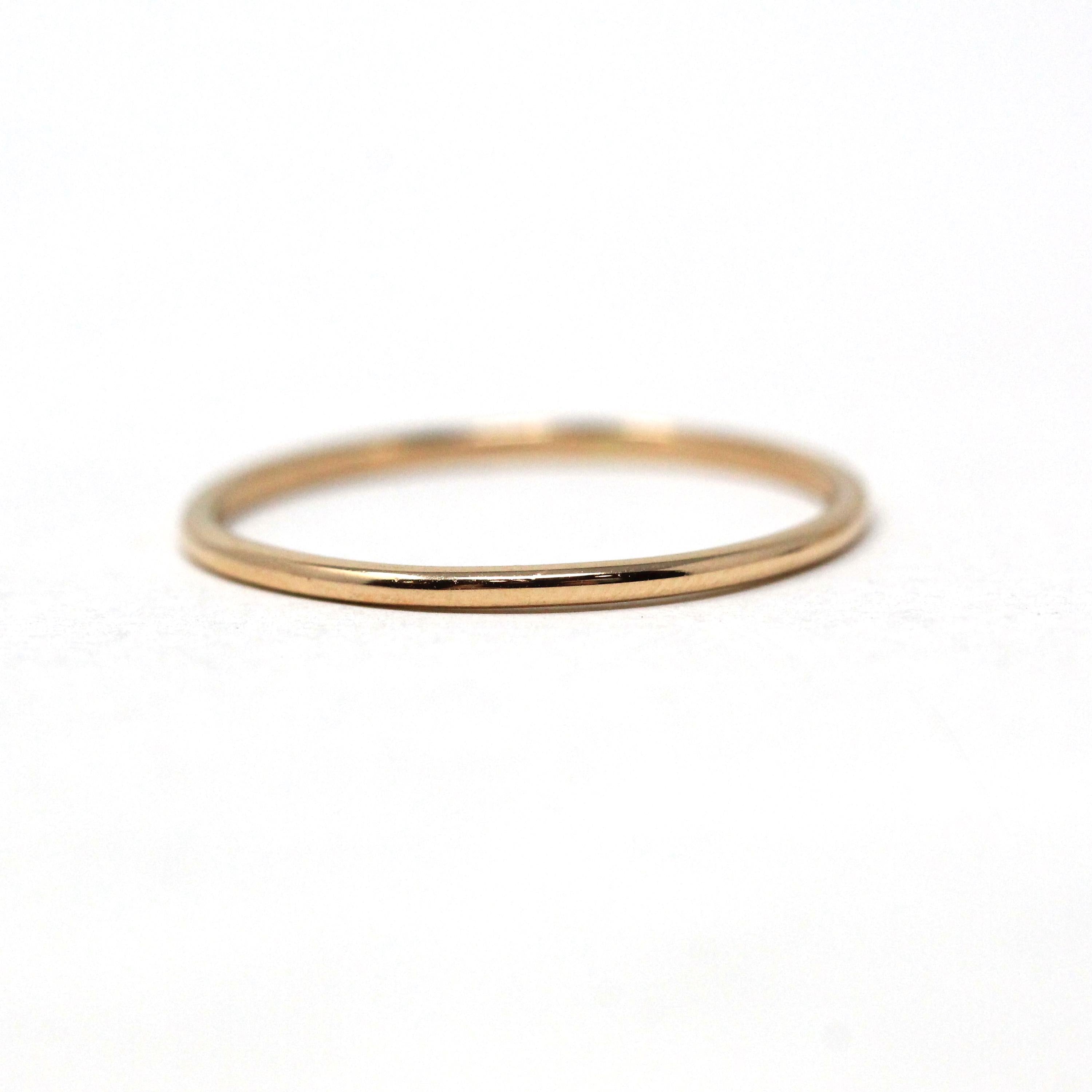 Upcycled Gold Band - Edwardian 14k Yellow Gold Stick Pin Conversion Ring - Vintage 1910s Size 6 1/4 Minimalist Unisex Dainty Fine Jewelry