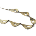 Vintage Enamel Necklace - Mid Century Sterling Silver White Enamel Wing Link Chain - Circa 1950s Era Norwegian Guilloche Fashion Jewelry