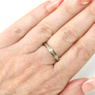 Vintage Two Tone Band - Retro 18k Yellow Gold & Platinum Engraved Floral Designs - Dated 1963 Size 5 1/2 Wedding Unisex Fine Bridal Jewelry