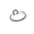 Diamond Horseshoe Ring - Modern 10k White Gold Natural Gemstones - Estate Dainty Size 6 1/4 Equestrian Horse Good Luck Love Joy Fine Jewelry