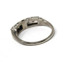 Diamond Wedding Band - Vintage 14k White Gold Natural .22 CTW Ring - Mid Century Circa 1950s Era Size 6 1/2 Stacking Fine Bridal Jewelry