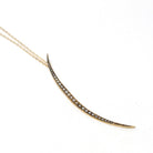 Antique Crescent Moon Pendant - Edwardian 14k Yellow Gold Seed Pearls Conversion Pendant - Circa 1910s Era Fine Dainty Celestial Jewelry