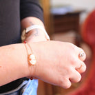 Vintage Cameo Bracelet - Mid Century 10k Yellow Gold Carved Shell Portrait & Red Carnelian Accents - Circa 1940s Era Fine Statement Jewelry