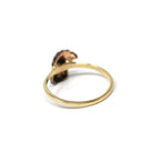 Antique Rooster Ring - Edwardian 18k Yellow Gold Stick Pin Conversion .05 CTW - Vintage Circa 1910s Era Size 6 Fowl Head Animal Fine Jewelry