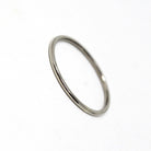 Art Deco Dainty Band - Vintage 10k White Gold Stick Pin Conversion Stacking Ring - Circa 1930s Era Size 6 1/4 Minimalist Fine Jewelry