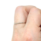 Art Deco Dainty Band - Vintage 10k White Gold Stick Pin Conversion Stacking Ring - Circa 1930s Era Size 6 1/4 Minimalist Fine Jewelry